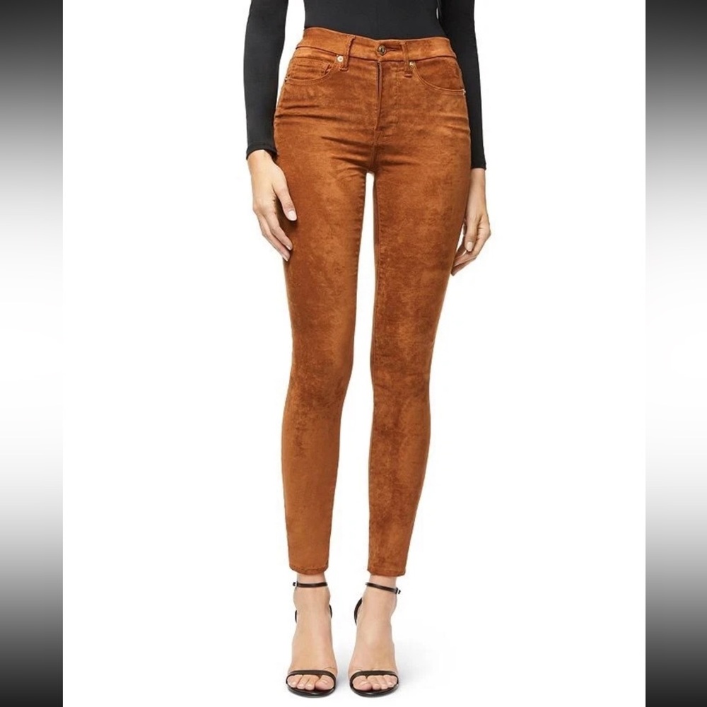 Good American Faux Suede Brown Skinny Pants - 2 / 26